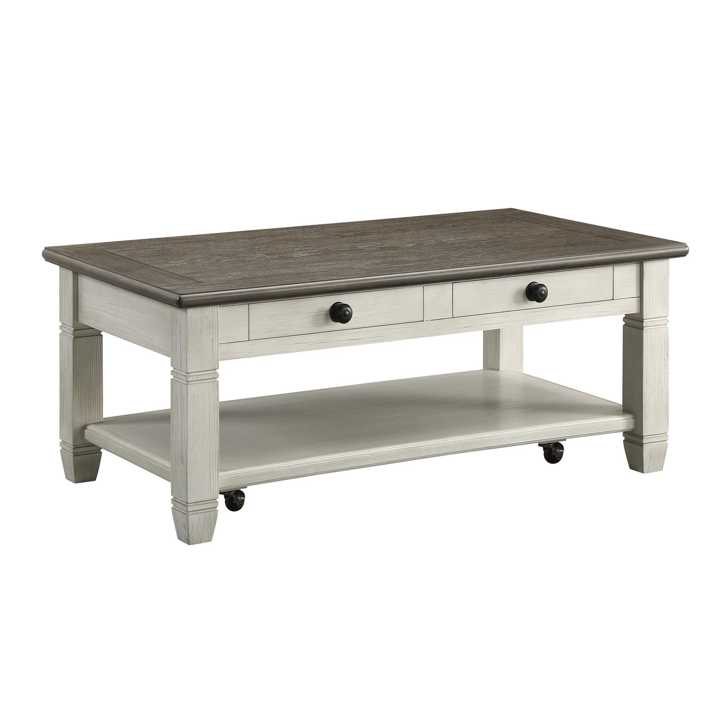 Granby Antique White Cocktail Table - 5627NW-30 - Luna Furniture - Dallas Store