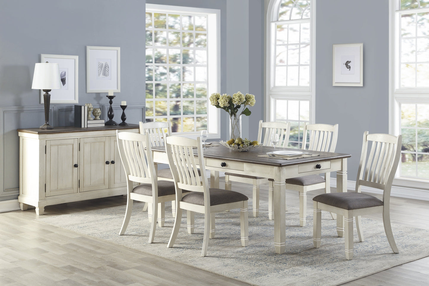 Granby Antique White Dining Set - SET | 5627NW-72 | 5627NWS(3) - Luna Furniture - Dallas Store