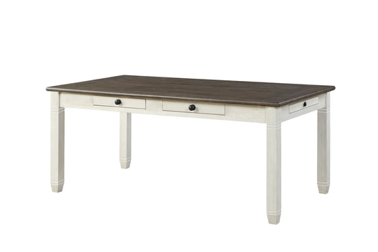 Granby Antique White Dining Table - 5627NW-72 - Luna Furniture - Dallas Store