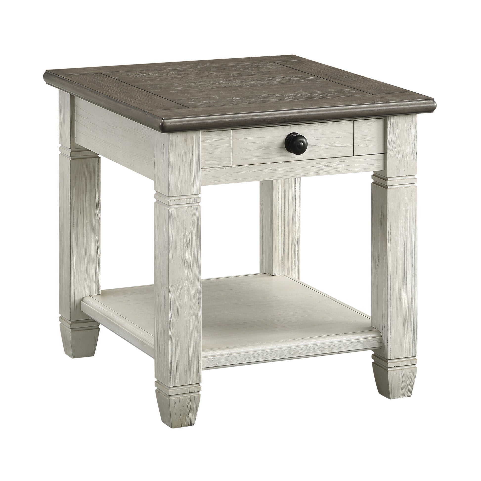 Granby Antique White End Table - 5627NW-04 - Luna Furniture - Dallas Store