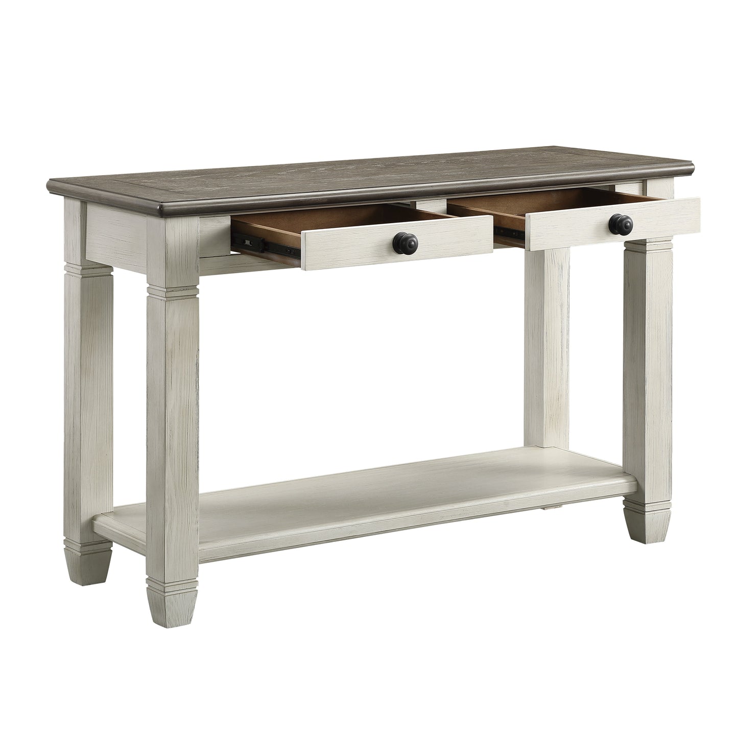 Granby Antique White Sofa Table - 5627NW-05 - Luna Furniture - Dallas Store