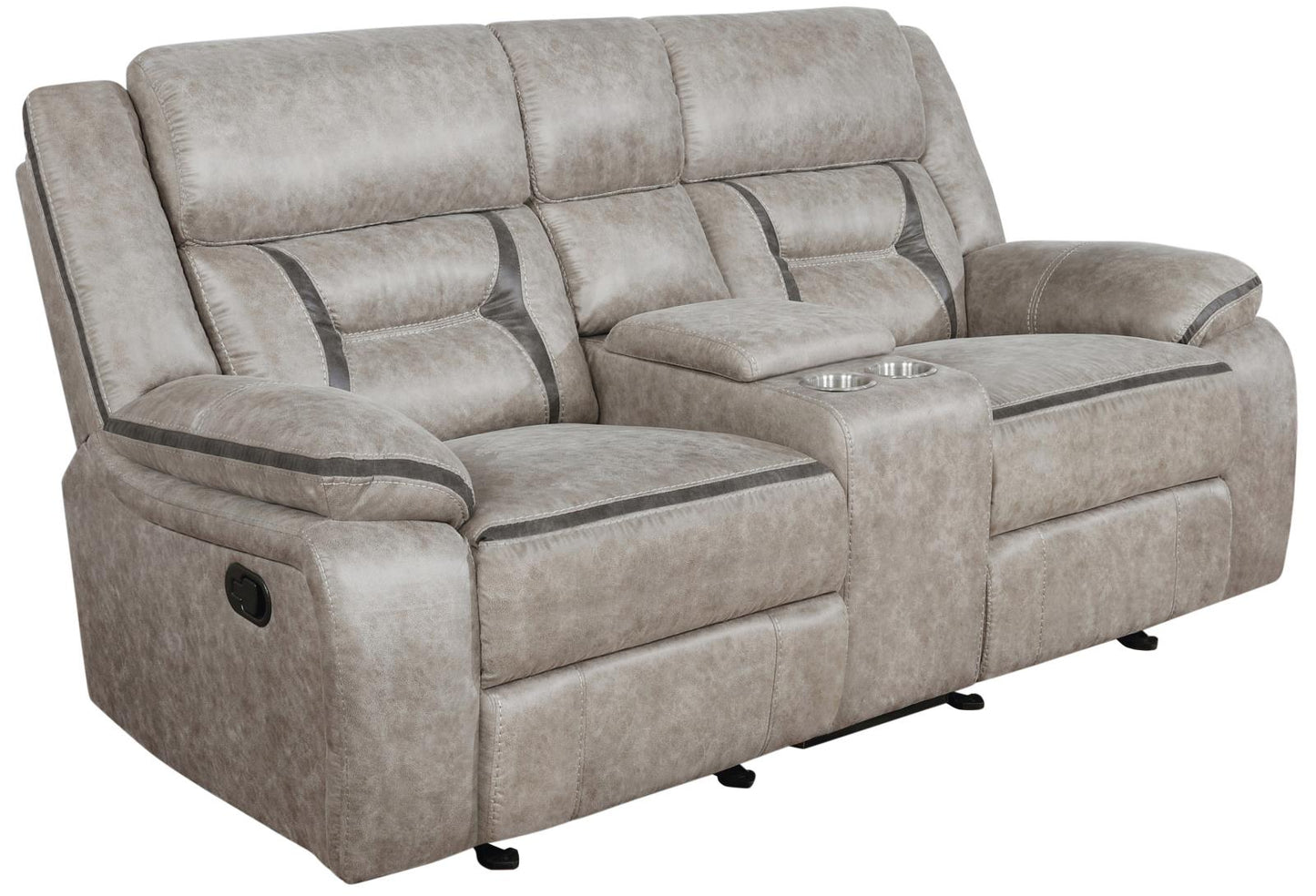 Greer Upholstered Tufted Back Glider Loveseat - 651352 - Luna Furniture - Dallas Store