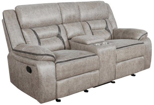 Greer Upholstered Tufted Back Glider Loveseat - 651352 - Luna Furniture - Dallas Store