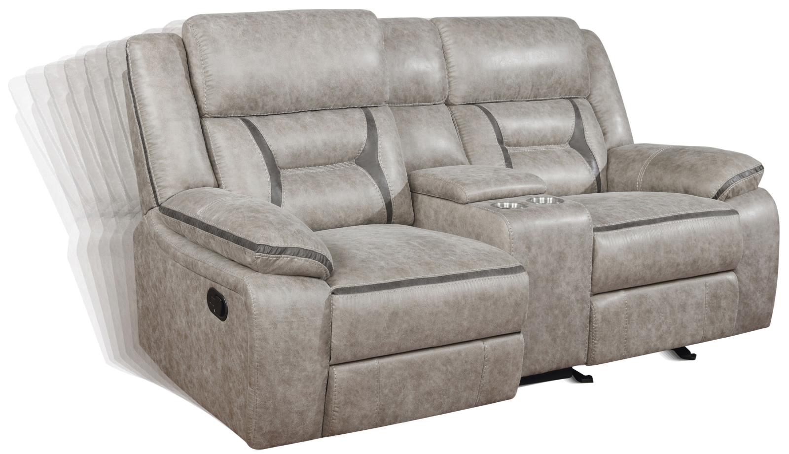 Greer Upholstered Tufted Back Glider Loveseat - 651352 - Luna Furniture - Dallas Store