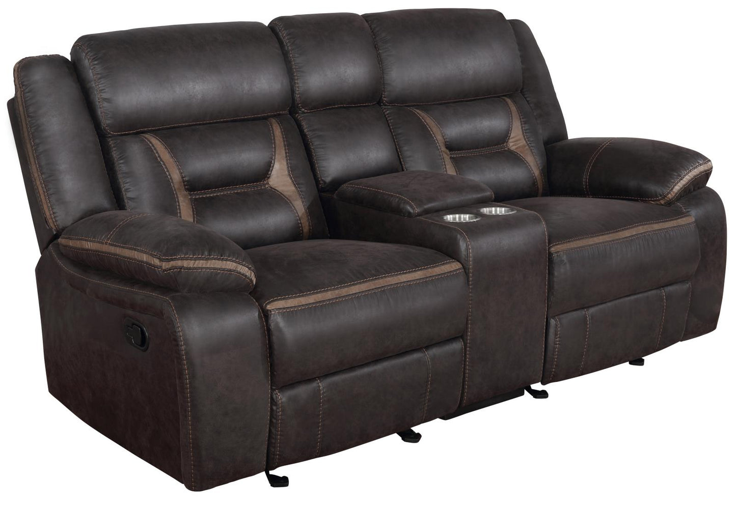 Greer Upholstered Tufted Back Glider Loveseat - 651355 - Luna Furniture - Dallas Store