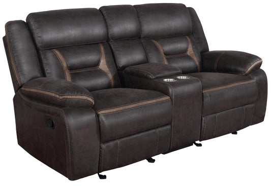 Greer Upholstered Tufted Back Glider Loveseat - 651355 - Luna Furniture - Dallas Store