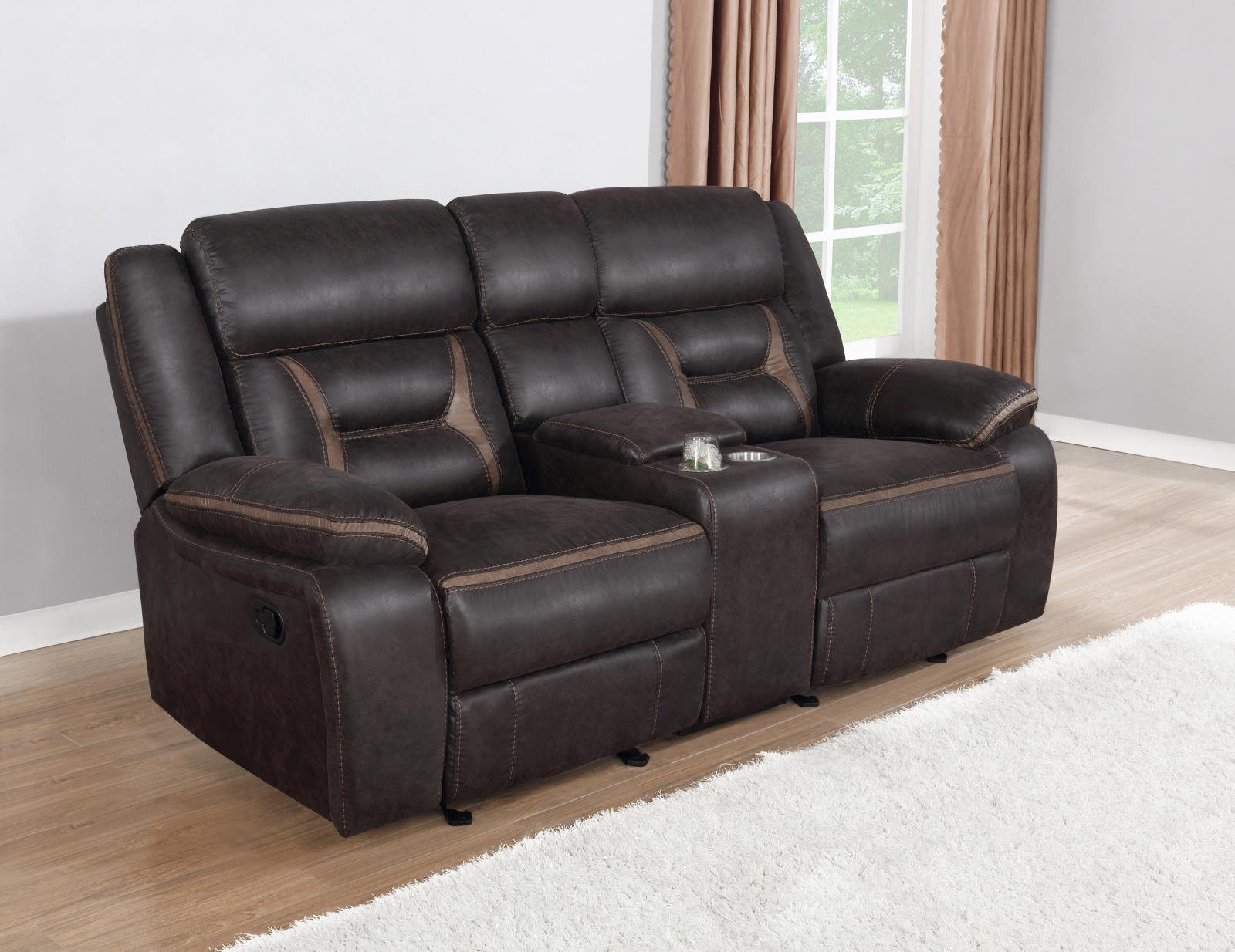 Greer Upholstered Tufted Back Glider Loveseat - 651355 - Luna Furniture - Dallas Store