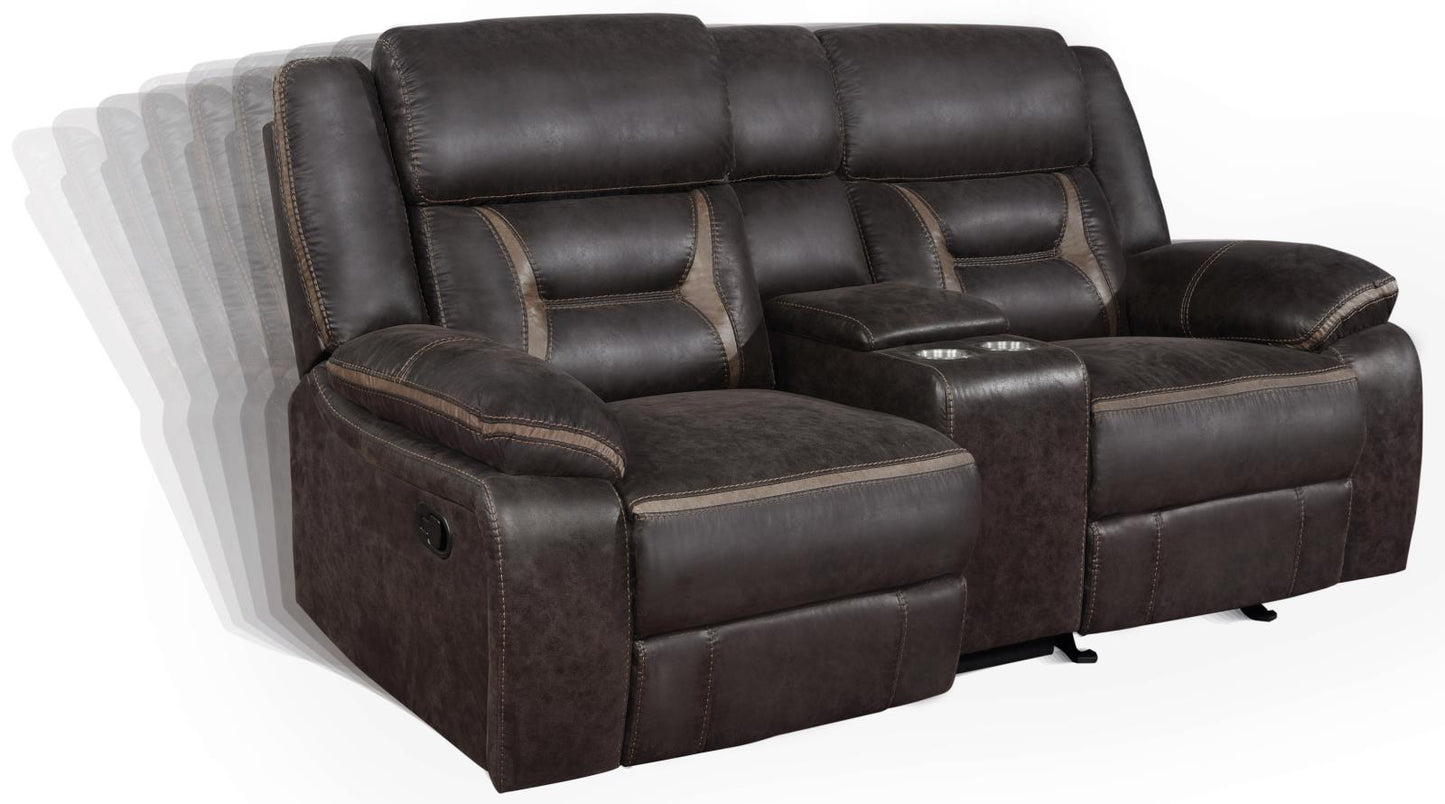 Greer Upholstered Tufted Back Glider Loveseat - 651355 - Luna Furniture - Dallas Store