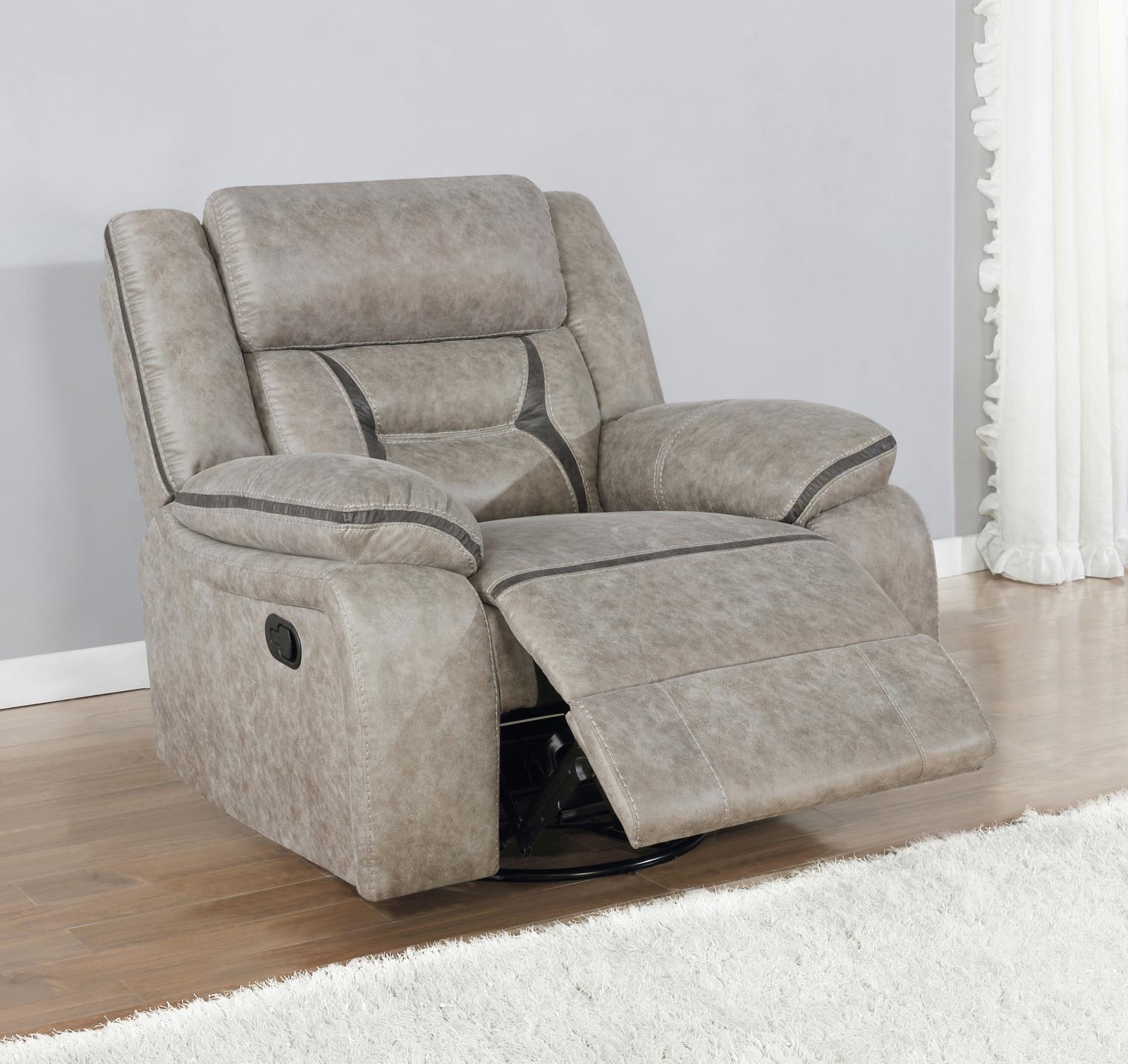 Greer Upholstered Tufted Back Glider Recliner - 651353 - Luna Furniture - Dallas Store