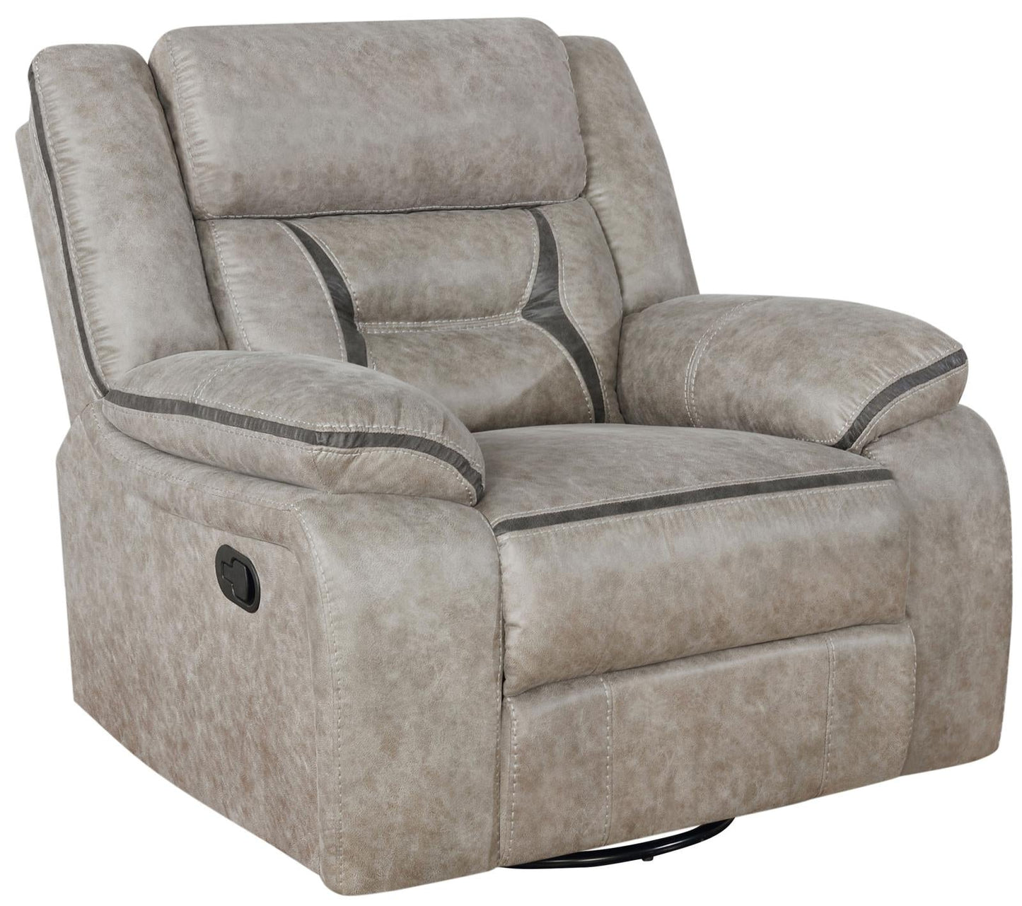 Greer Upholstered Tufted Back Glider Recliner - 651353 - Luna Furniture - Dallas Store