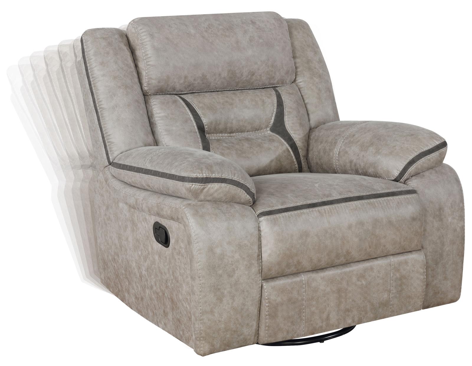 Greer Upholstered Tufted Back Glider Recliner - 651353 - Luna Furniture - Dallas Store