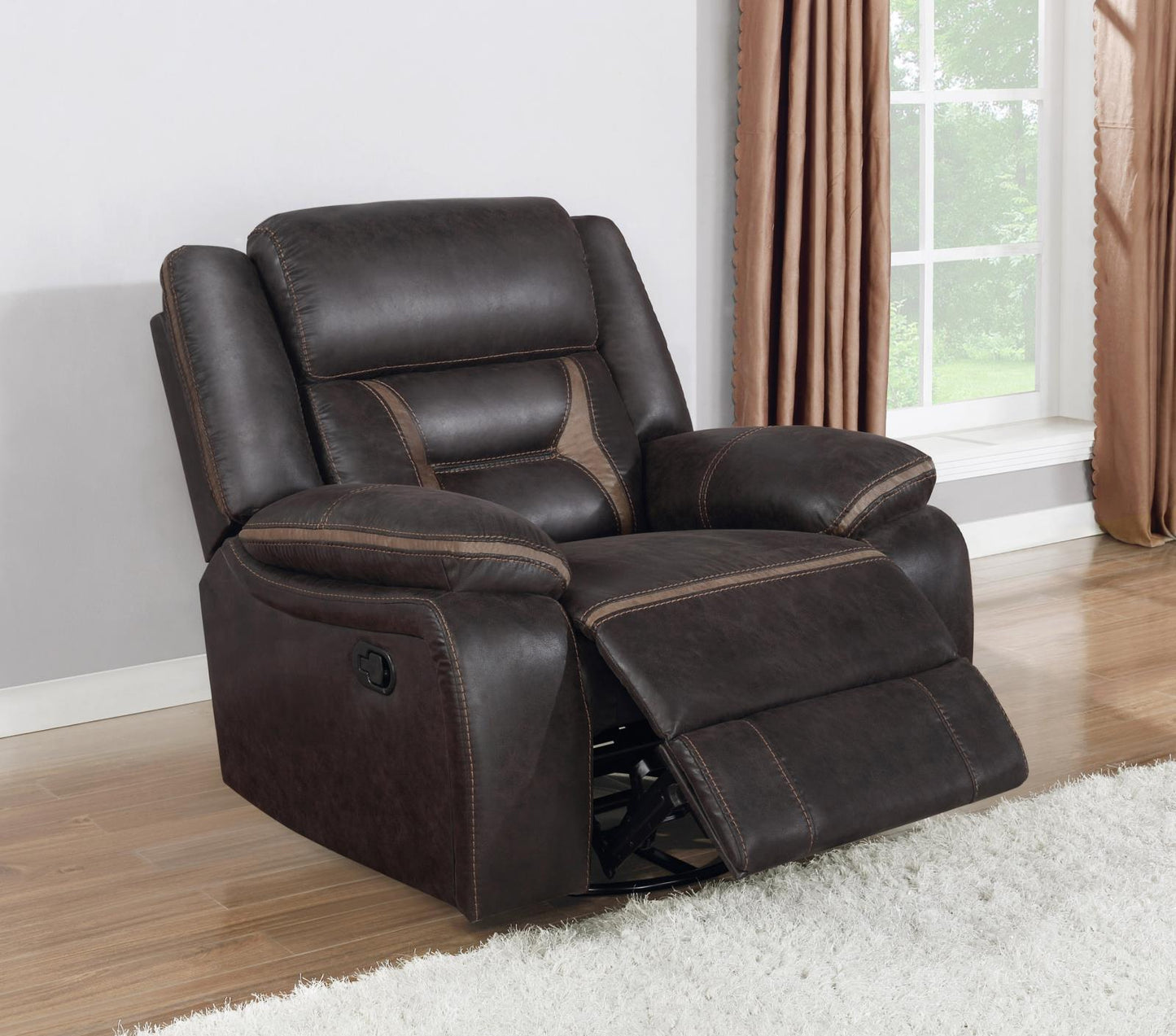 Greer Upholstered Tufted Back Glider Recliner - 651356 - Luna Furniture - Dallas Store