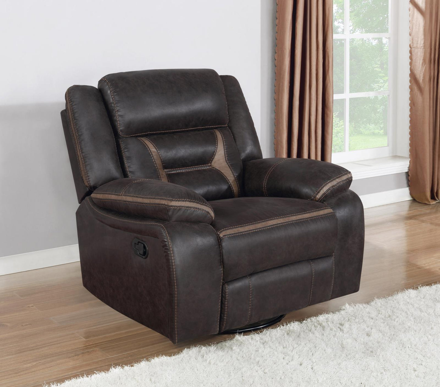 Greer Upholstered Tufted Back Glider Recliner - 651356 - Luna Furniture - Dallas Store
