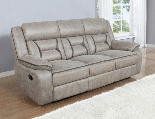 Greer Upholstered Tufted Back Motion Sofa - 651351 - Luna Furniture - Dallas Store