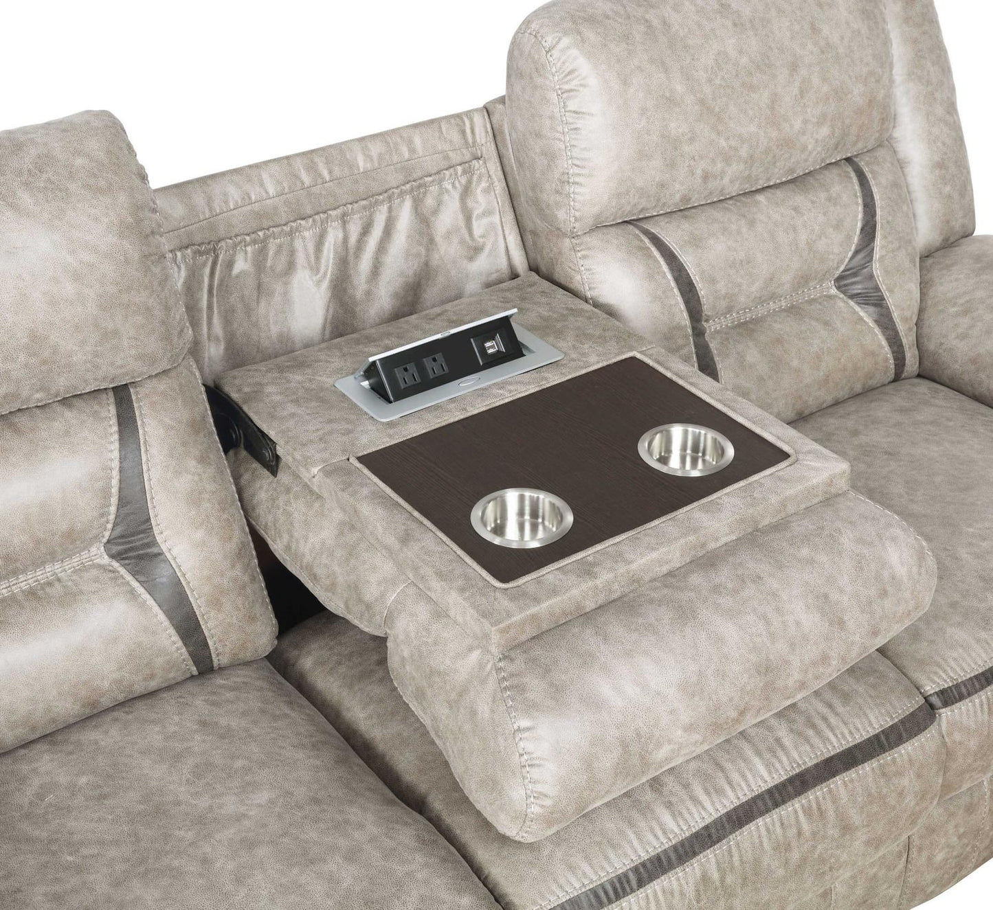 Greer Upholstered Tufted Back Motion Sofa - 651351 - Luna Furniture - Dallas Store