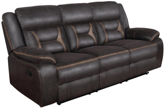 Greer Upholstered Tufted Back Motion Sofa - 651354 - Luna Furniture - Dallas Store
