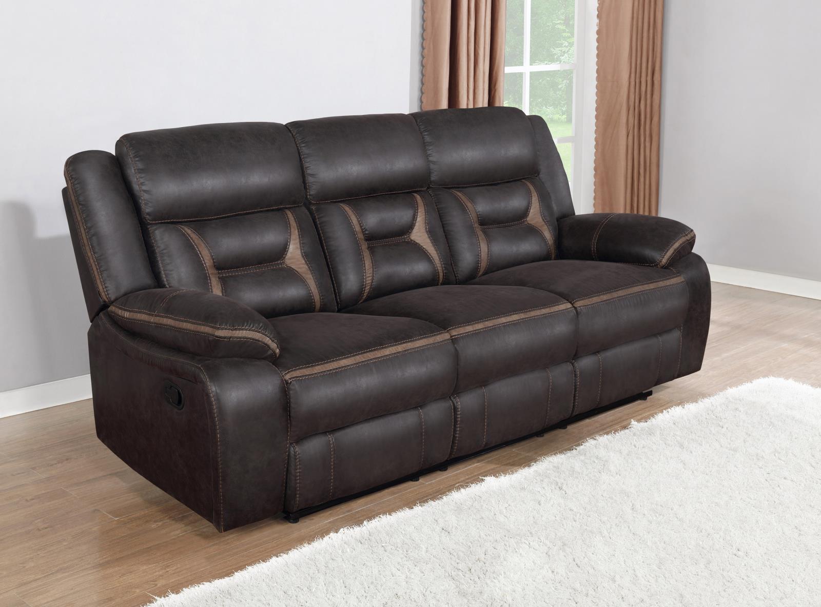 Greer Upholstered Tufted Back Motion Sofa - 651354 - Luna Furniture - Dallas Store