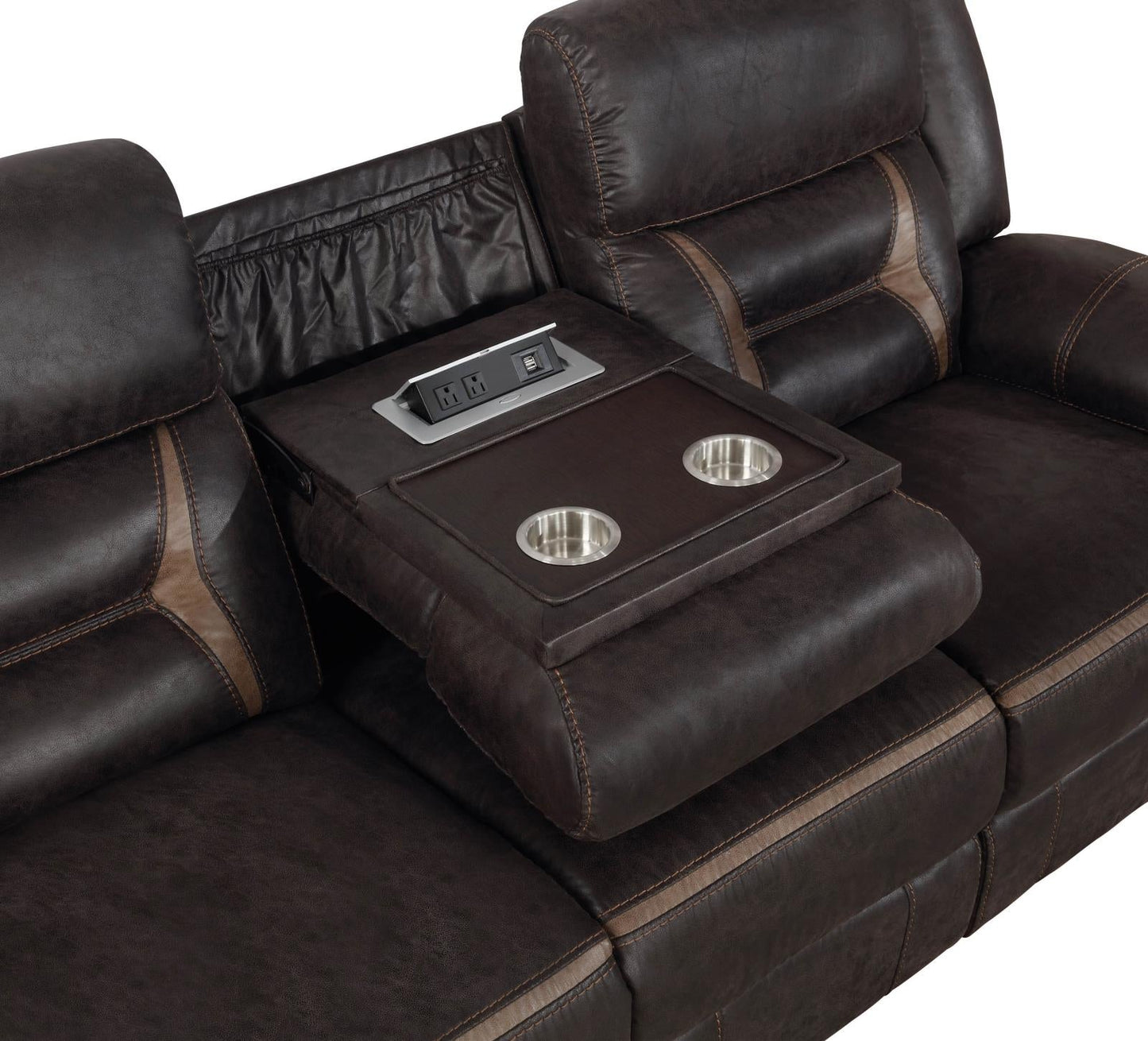 Greer Upholstered Tufted Back Motion Sofa - 651354 - Luna Furniture - Dallas Store