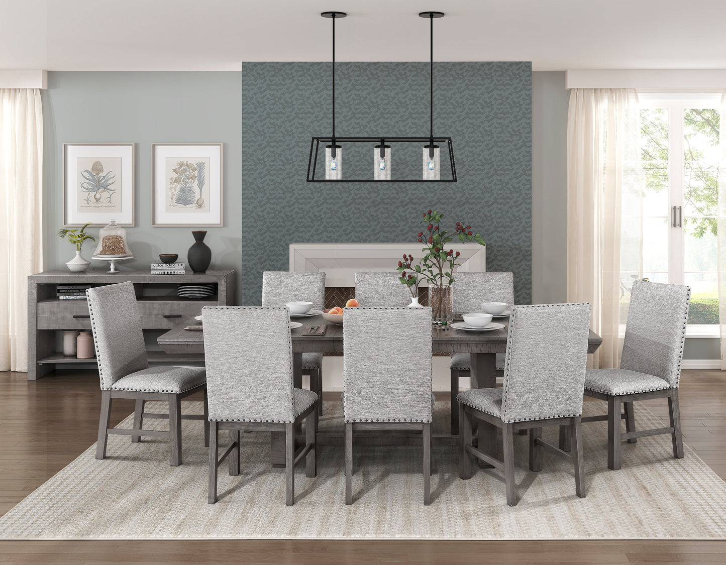 Gresham Gray Server - 5760-40 - Luna Furniture - Dallas Store