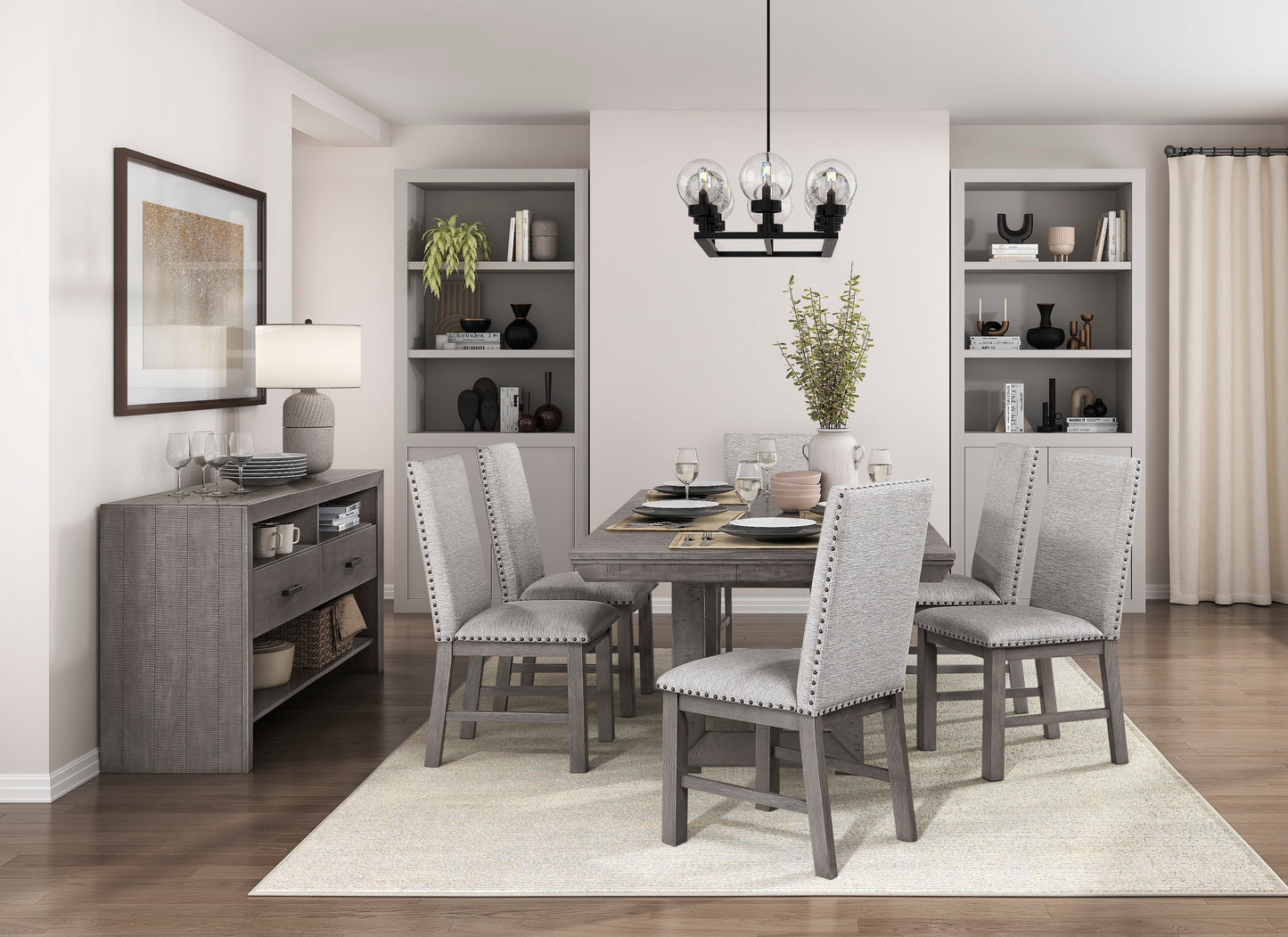 Gresham Gray Server - 5760-40 - Luna Furniture - Dallas Store
