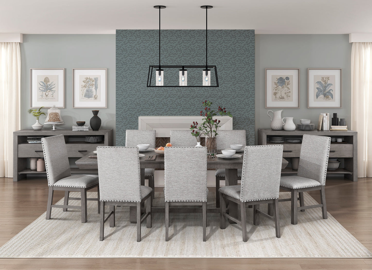 Gresham Gray Server - 5760-40 - Luna Furniture - Dallas Store