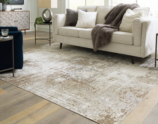 Grifflain Tan/Brown/Gray Large Rug - R406231 - Luna Furniture - Dallas Store