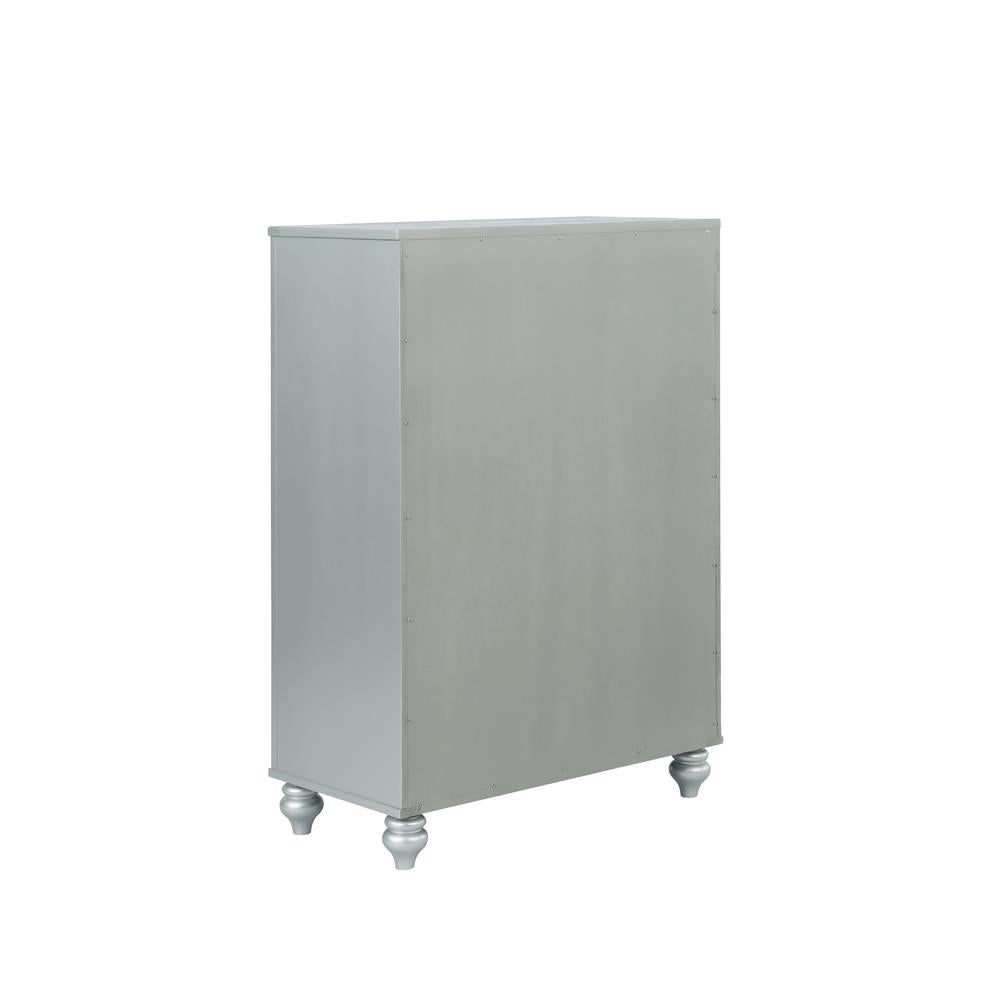 Gunnison Silver Metallic 5-Drawer Chest - 223215 - Luna Furniture - Dallas Store
