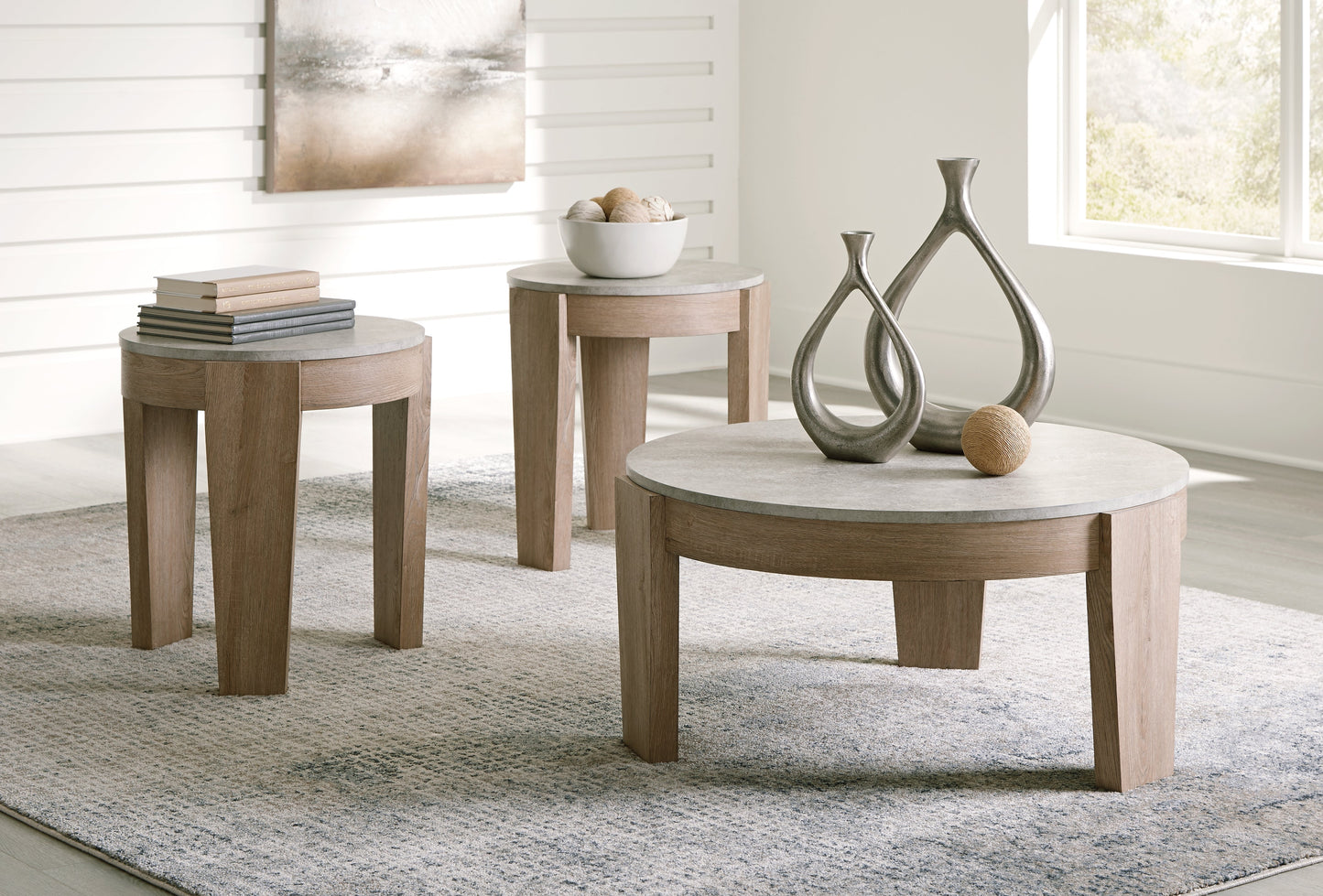 Guystone Light Brown Table (Set of 3) - T237-13 - Luna Furniture - Dallas Store