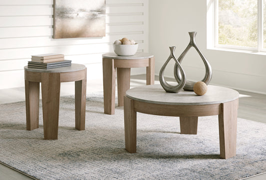Guystone Light Brown Table (Set of 3) - T237-13 - Luna Furniture - Dallas Store