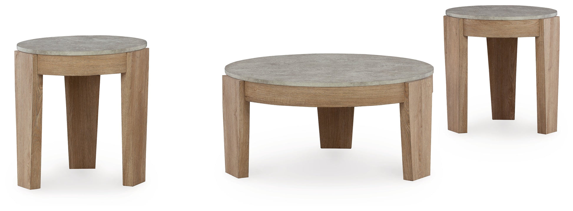 Guystone Light Brown Table (Set of 3) - T237-13 - Luna Furniture - Dallas Store