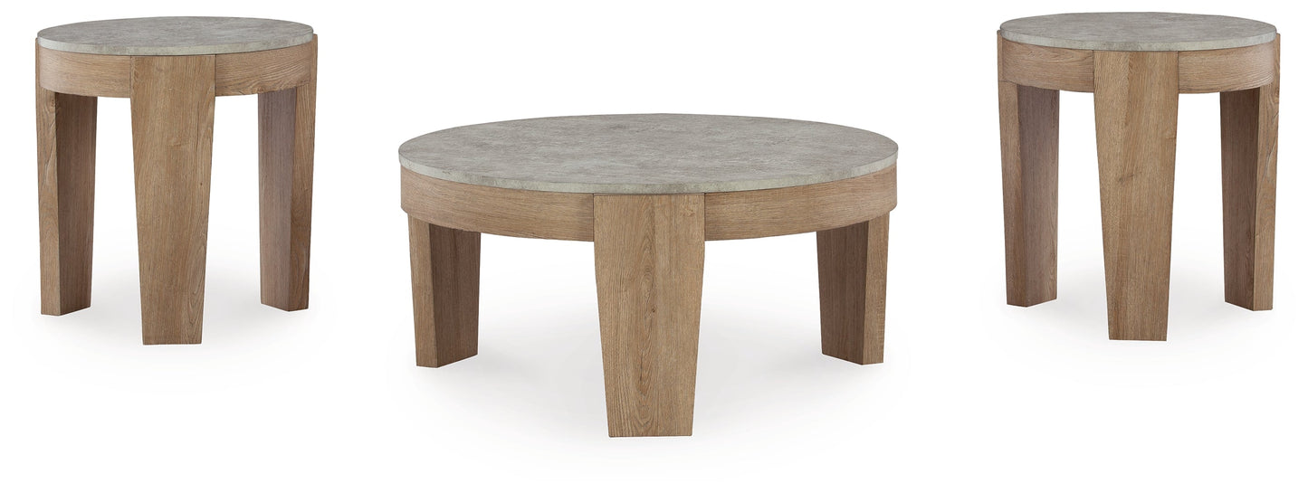 Guystone Light Brown Table (Set of 3) - T237-13 - Luna Furniture - Dallas Store