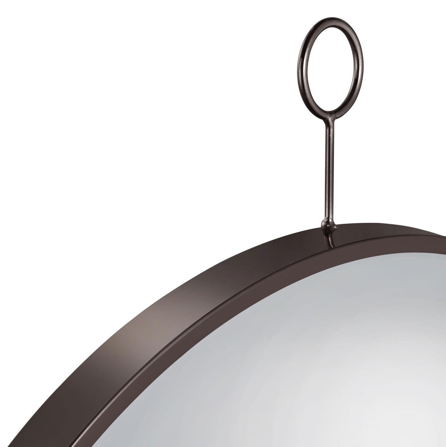 Gwyneth Black Nickel Round Wall Mirror - 961495 - Luna Furniture - Dallas Store