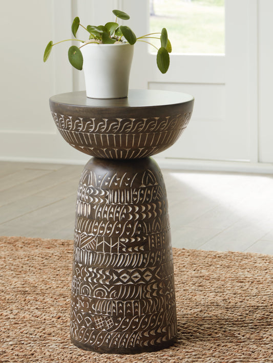 Hadcher Cream/Brown Accent Table - A4000622 - Luna Furniture - Dallas Store