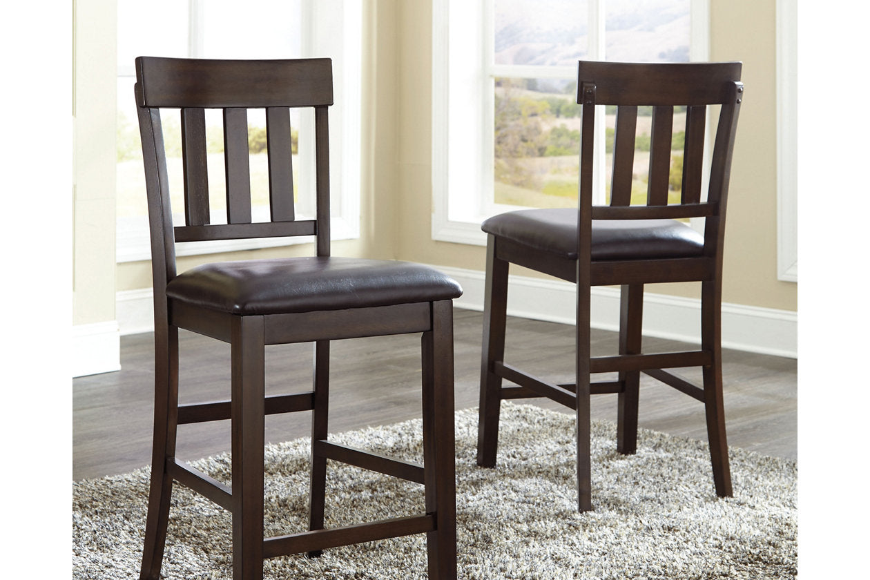 Haddigan Dark Brown Counter Height Barstool, Set of 2 - D596-124 - Luna Furniture - Dallas Store