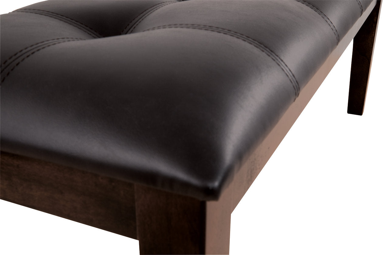 Haddigan Dark Brown Dining Bench - D596-00 - Luna Furniture - Dallas Store
