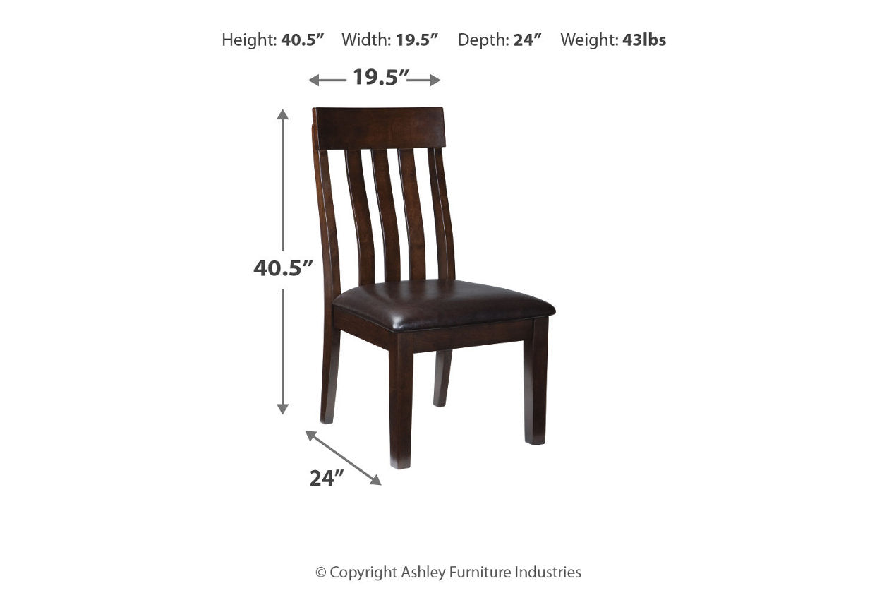 Haddigan Dark Brown Dining Chair, Set of 2 - D596-01 - Luna Furniture - Dallas Store