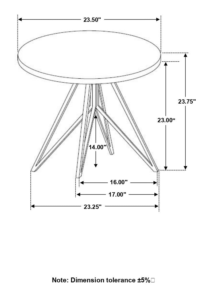 Hadi Round End Table with Hairpin Legs Cement/Gunmetal - 736177 - Luna Furniture - Dallas Store