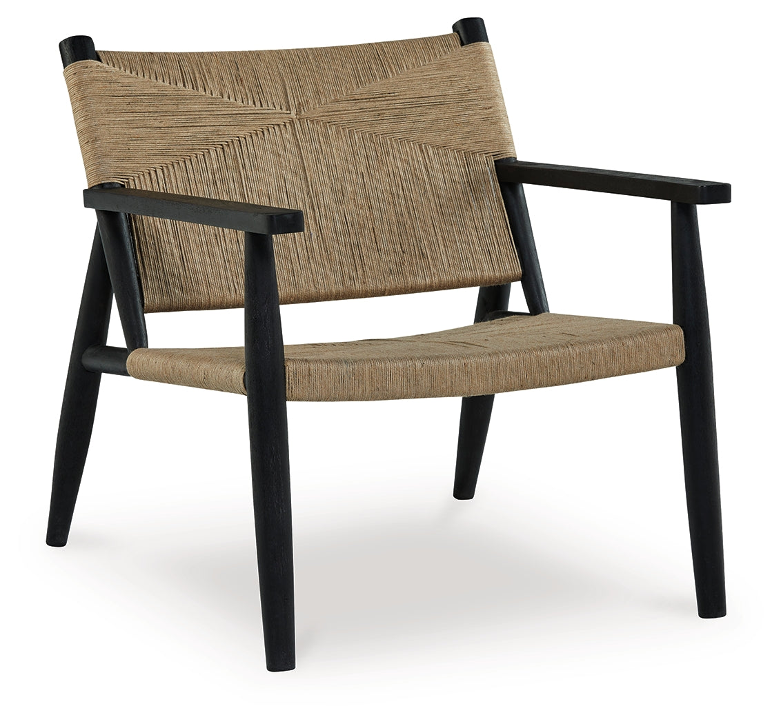 Halfmore Black/Natural Accent Chair - A3000672 - Luna Furniture - Dallas Store