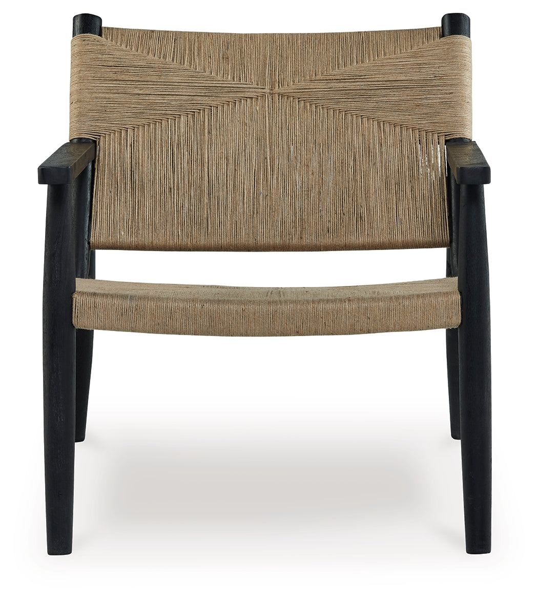 Halfmore Black/Natural Accent Chair - A3000672 - Luna Furniture - Dallas Store