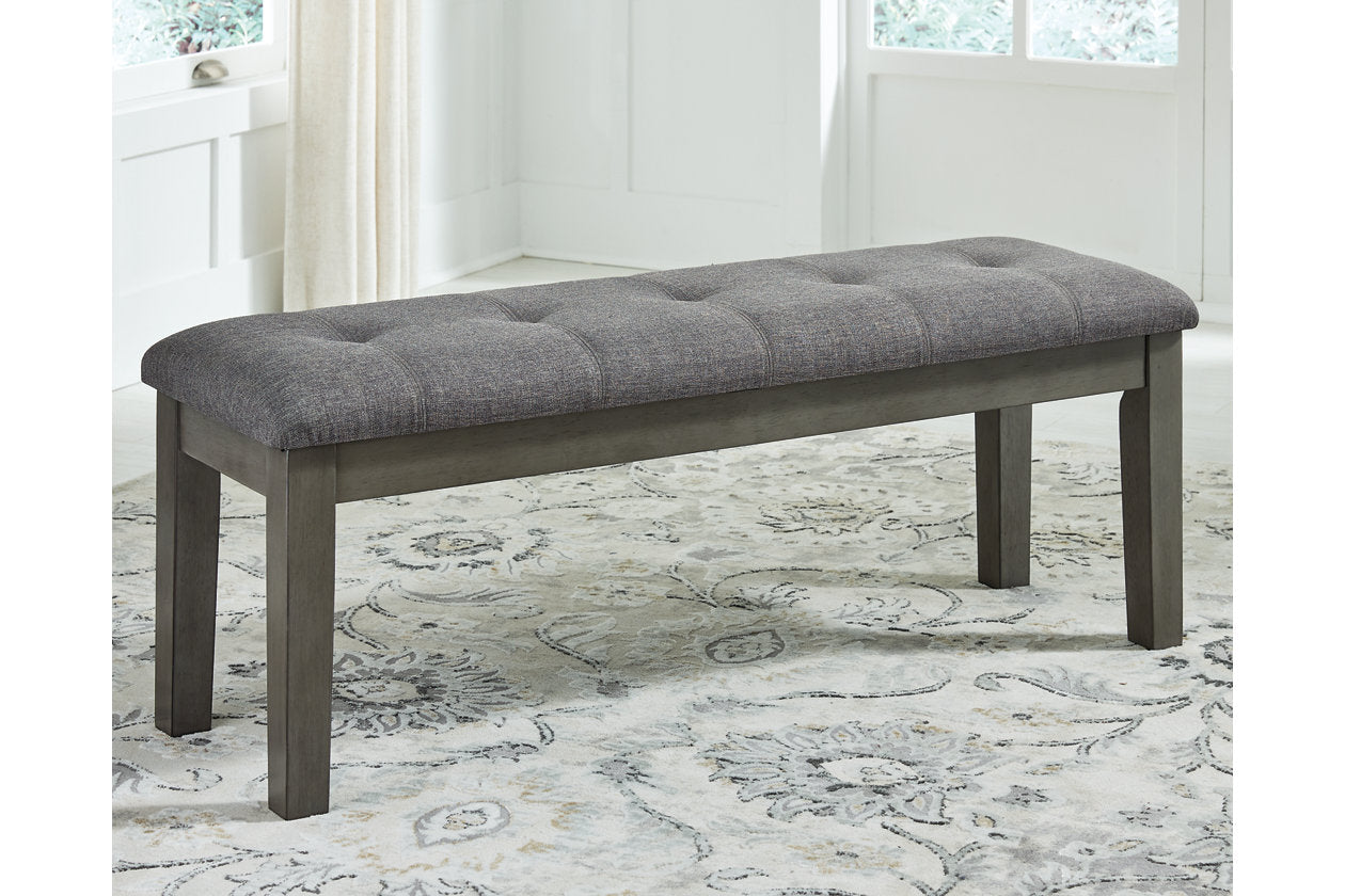 Hallanden Two-tone Gray 50" Dining Bench - D589-00 - Luna Furniture - Dallas Store