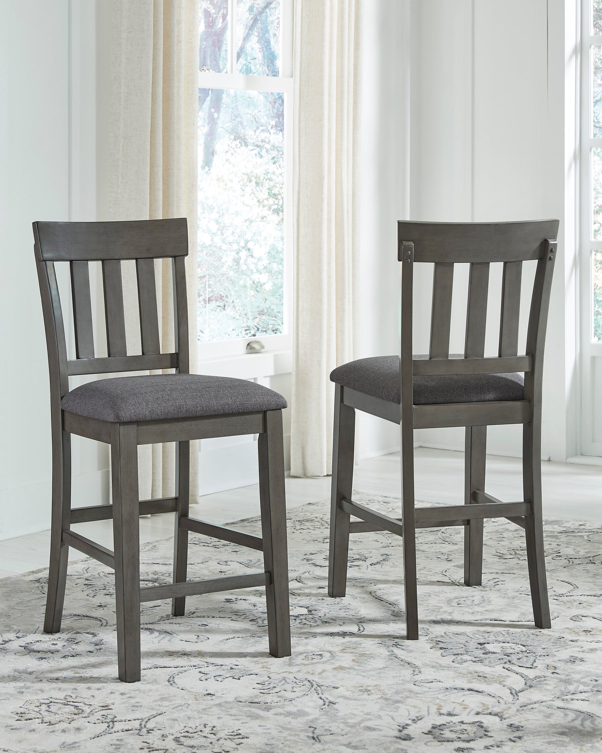 Hallanden Two-tone Gray Counter Height Set - SET | D589-42 | D589-124(3) - Luna Furniture - Dallas Store