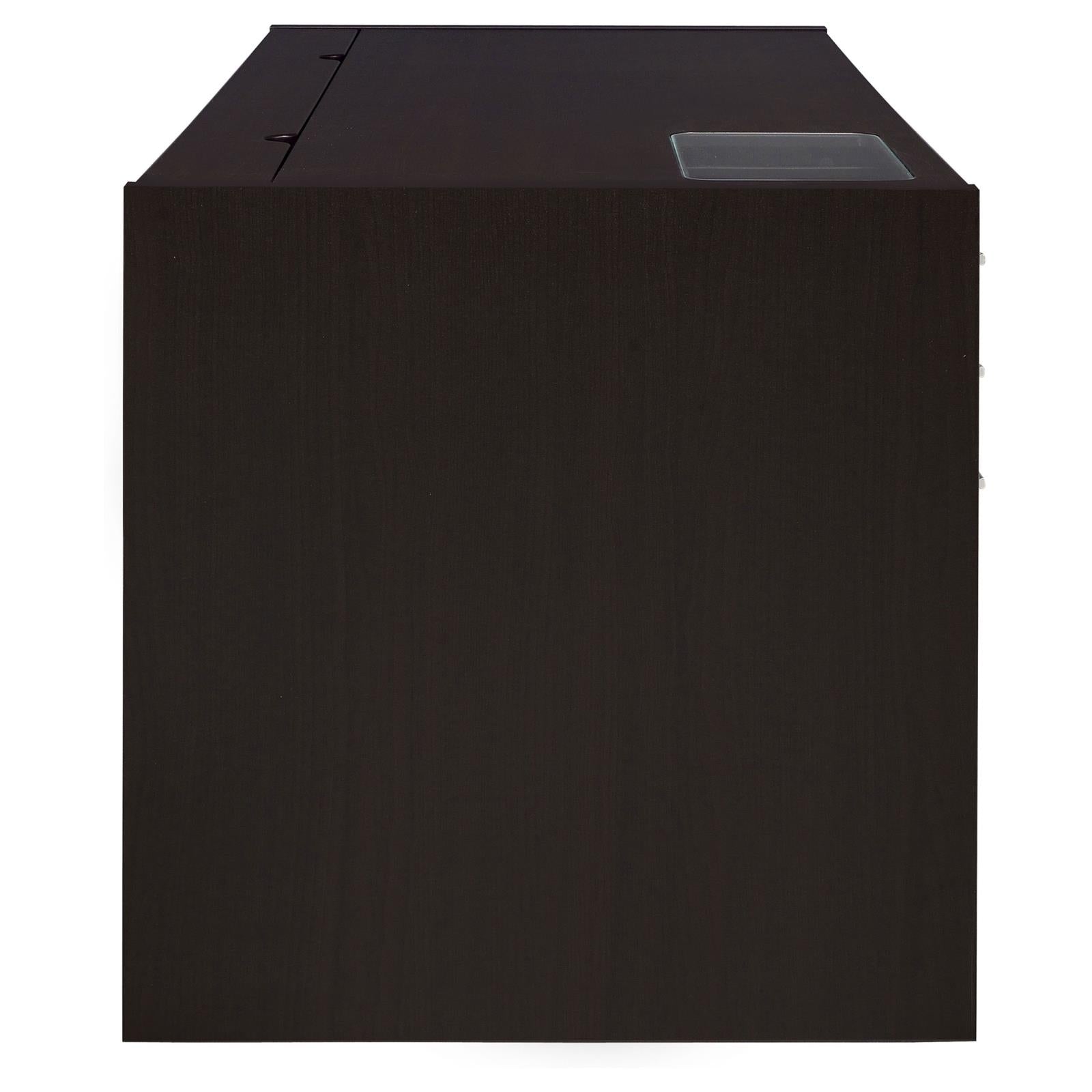 Halston Cappuccino 3-Drawer Connect-it Office Desk - 800982 - Luna Furniture - Dallas Store