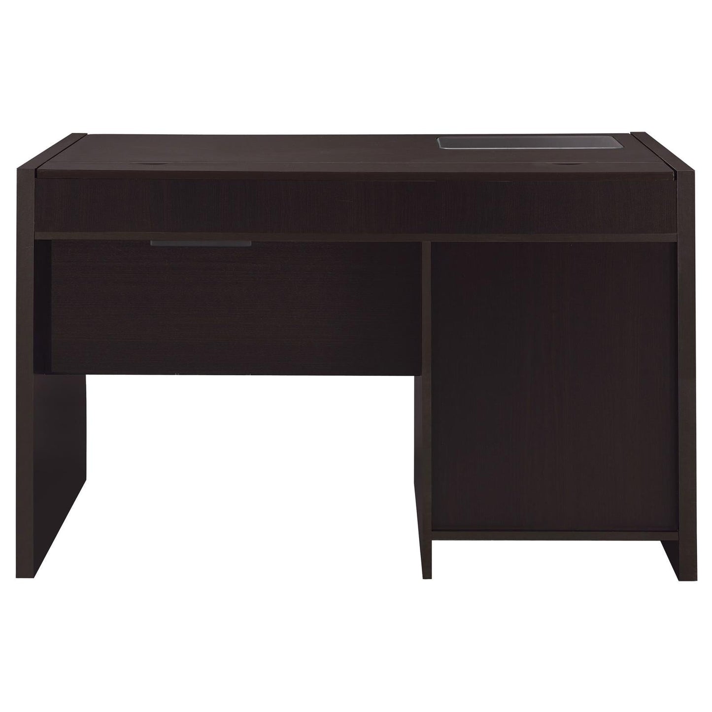 Halston Cappuccino Rectangular Connect-it Office Desk - 800702 - Luna Furniture - Dallas Store