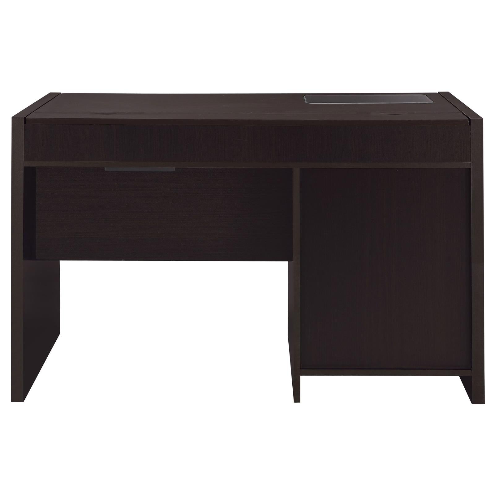 Halston Cappuccino Rectangular Connect-it Office Desk - 800702 - Luna Furniture - Dallas Store
