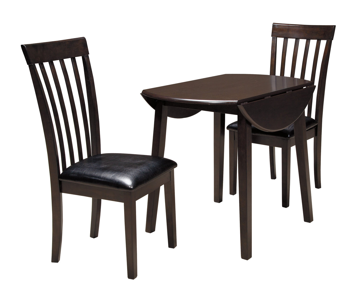 Hammis Dark Brown 3-Piece Drop Leaf Dining Set - SET | D310-15 | D310-01 - Luna Furniture - Dallas Store