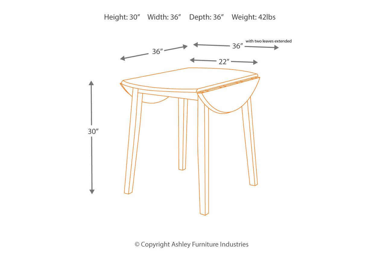 Hammis Dark Brown Dining Drop Leaf Table - D310-15 - Luna Furniture - Dallas Store
