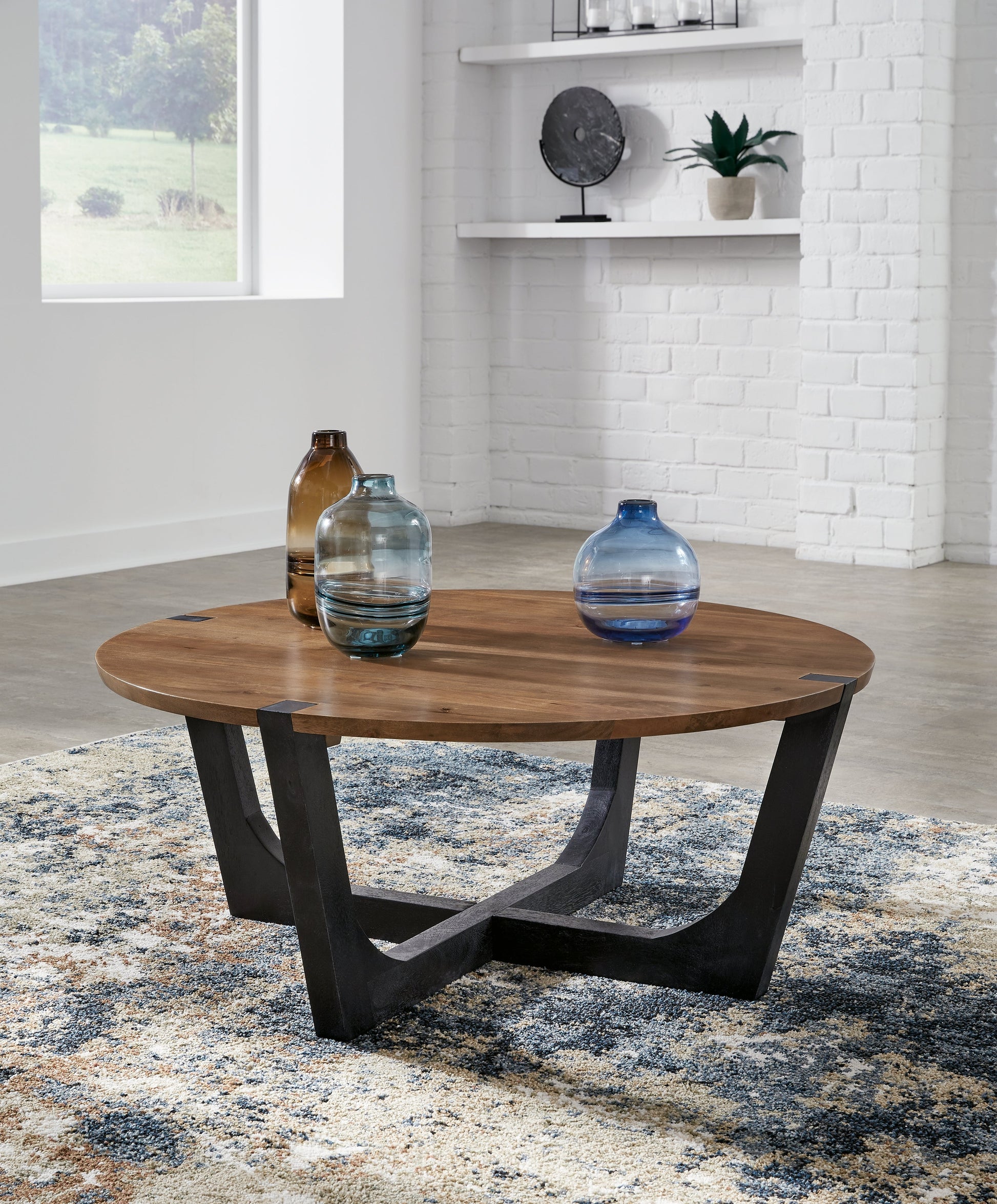 Hanneforth Brown/Black Coffee Table - T726-8 - Luna Furniture - Dallas Store