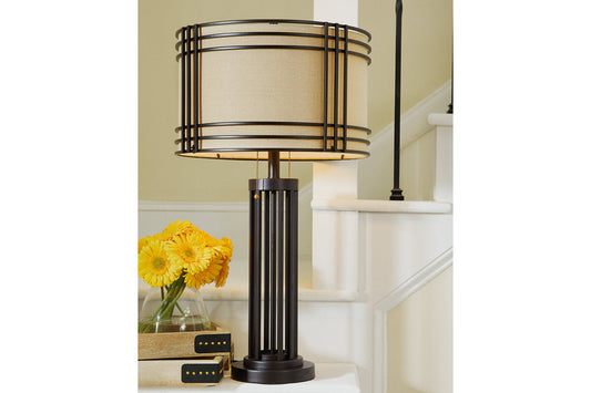 Hanswell Dark Brown Table Lamp - L208294 - Luna Furniture - Dallas Store
