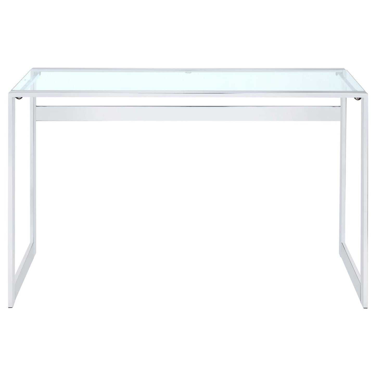 Hartford Chrome Glass Top Writing Desk - 800746 - Luna Furniture - Dallas Store