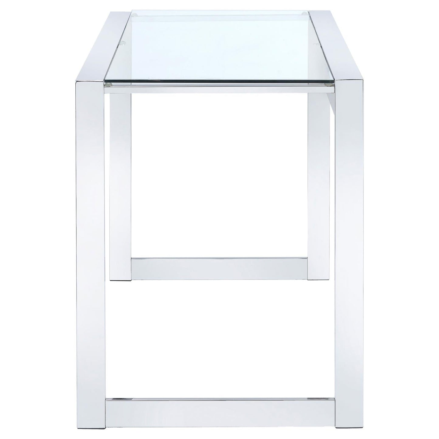 Hartford Chrome Glass Top Writing Desk - 800746 - Luna Furniture - Dallas Store